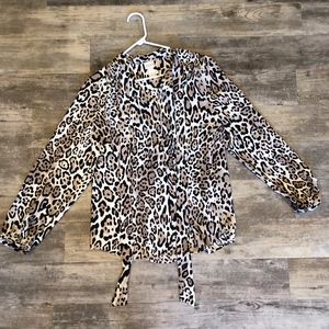 Cheetah Print Chicos Blouse